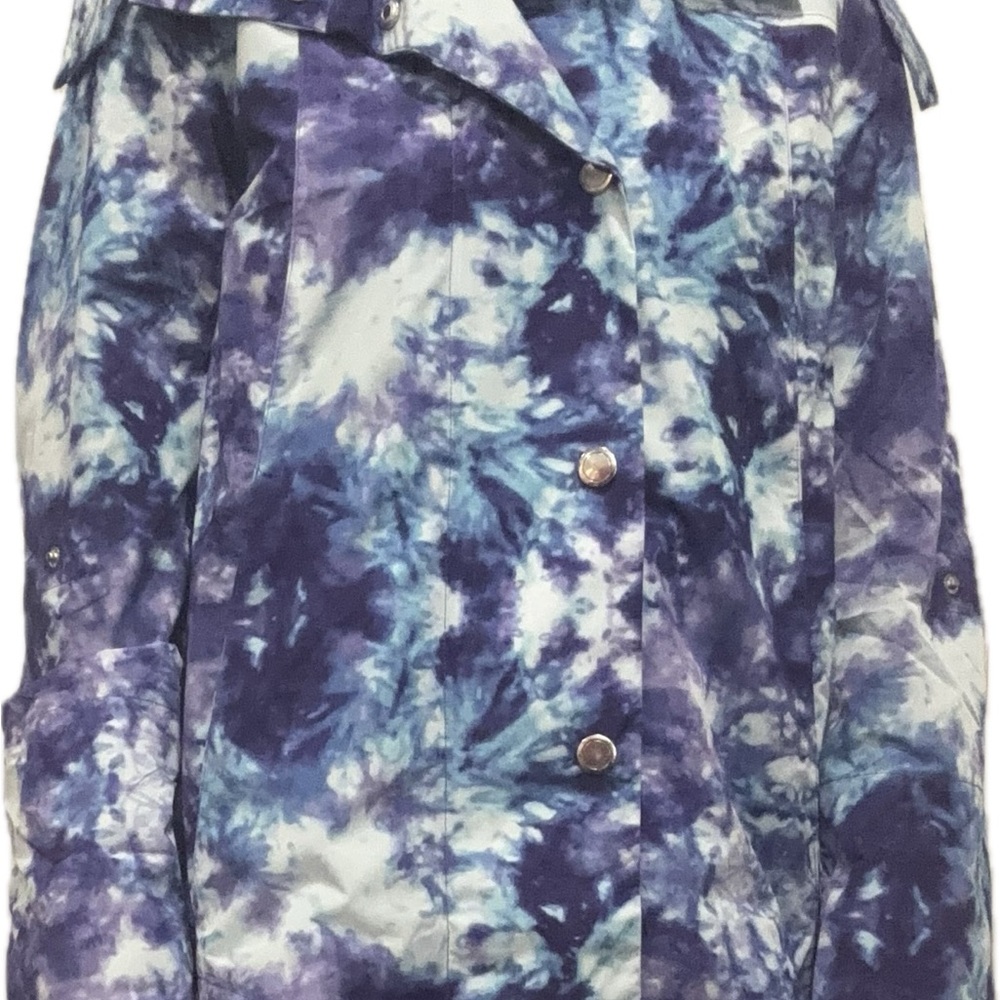 Laurier & Co. Women's Wind and Water Resistant Flare Coat Purple Multi Color.